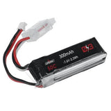 URUAV 7.6V 300mAh 50C 2S LiPo Battery PH2.0 Plug for RC Drone
