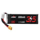 URUAV 11.1V 3500mAh 120C 3S LiPo Battery XT60 Plug for RC Drone