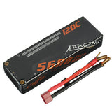 CNHL Racing Series 7.4V 5600mAh 120C 2S LiPo Battery with T Deans Plug for RC Car