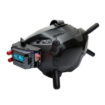 URUAV 5.8G RX PORT 3.0-PLUS DJI Digital/DJI V2 FPV Goggles Low Voltage Alarm Simulation Receiver Board+Metal Adapter Mounting Combo for DJI Fatshark FPV Goggles