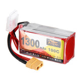 ZOP Power 14.8V 1300mAh 100C 4S Lipo Battery XT60 Plug for RC Racing Drone