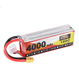 ZOP Power 14.8V 4000mAh 100C 4S Lipo Battery XT60 Plug for RC Racing Drone