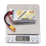 2PCS Gaoneng GNB 7.4V 1550mAh 100C 2S Lipo Battery XT60 Plug for FPV Racing Drone