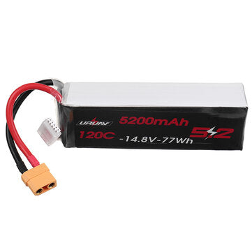 URUAV 14.8V 5200mAh 120C 4S LiPo Battery XT90 Plug for RC Drone