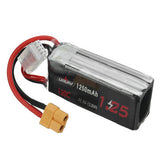 URUAV  11.1V 1250mAh 120C 3S LiPo Battery XT60 Plug for RC Drone