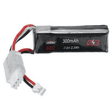 URUAV 7.6V 300mAh 50C 2S LiPo Battery PH2.0 Plug for RC Drone