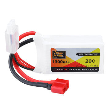 ZOP Power 11.1V 1300MAH 20C 3S Lipo Battery T Plug for RC Car
