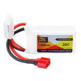 ZOP Power 11.1V 1300MAH 20C 3S Lipo Battery T Plug for RC Car