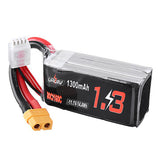 URUAV 11.1V 1300mAh 80C/160C 3S XT60 Plug Lipo Battery for FPV RC Racing Drone