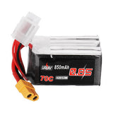 2Pcs URUAV 14.8V 850mAh 70C 4S Lipo Battery XT60 Plug for RC Drone FPV Racing