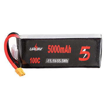 URUAV 11.1V 5000mAh 100C 3S Lipo Battery XT60 Plug for RC FPV Racing Drone