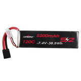 URUAV 7.4V 5200mAh 120C 2S LiPo Battery TRX Plug for RC Car