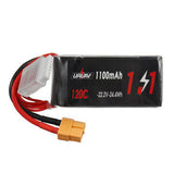 URUAV 22.2V 1100mAh 120C 6S LiPo Battery XT60 Plug for RC Drone