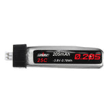 URUAV 3.8V 205mAh 25C 1S HV LiPo Battery PH2.0 Plug for RC Drone