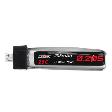 URUAV 3.8V 205mAh 25C 1S HV LiPo Battery PH2.0 Plug for RC Drone