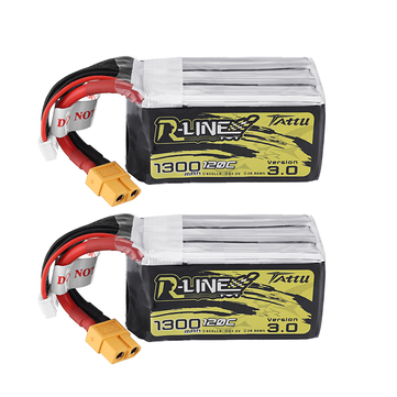 TATTU R-LINE Version 3.0 22.2V 1300mAh 120C 6S1P Lipo Battery XT60 Plug for iFlight Nazgul5 227mm 4S 5 Inch FPV Racing Drone