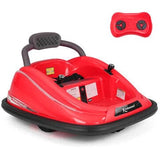 Kimbosmart DIY Sticker Race Car 6V Kids Toy Electric Ride On Bumper Car 360 Spin W/ Light RC Car Vehicle